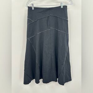 Marks & Spencer Vintage Black A-Line Flared Midi Skirt US Size 4 Women's